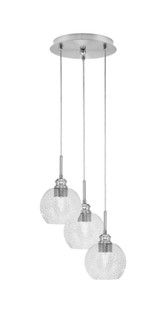 Array 3 Light Medium Pendant 11.50 Inch Tall by Toltec - 1816-BN-11.25