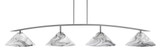 Kurve 4 Light Bar Island Pendant 76 Inch Length by Toltec - 3734-GP-2161