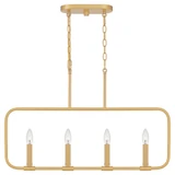 Abner 4 Light Large Linear Chandelier by Quoizel - ABR432