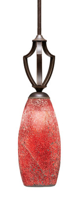 Zilo 1 Light Mini Pendant 19.25 Inch Tall by Toltec - 561-55-1925-