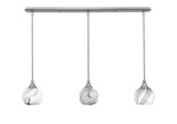 3 Light Stem Hung Linear Pendalier 7 x 37.75 Inch by Toltec 36-BN-4100 - 36-BN-4100