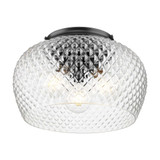 Adeline 3 Light Flush Mount 8.63 Inch Tall and 14 Inch Wide by Golden - 1088-3FM