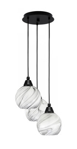 Array 3 Light Medium Pendant 11.5 Inch Wide by Toltec - 1816-MB-11.5-9