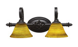 Elegante 2 Light Vanity Light 9.25 Inch Wide by Toltec - 162-925-9-2075