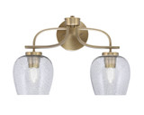 Cavella 2 Light Steel Vanity Light 17.5 Inch Tall by Toltec - 3912-48