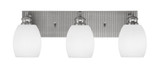Edge 3 Light Linen Glass Vanity Light by Toltec - 1163-ES-615