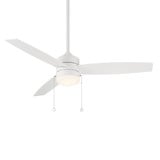 Silver Dene 3 Blade Ceiling Fan with Light Kit 52 Inches Wide by BSH - 156-BEL-1105537