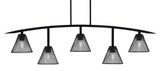 Kurve 5 Light Bar Island Pendant 13.75 Inch Tall by Toltec - 3745-MB-615