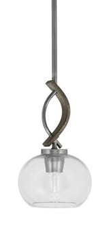 Monterey 1 Light Small Pendant 12 Inch Tall by Toltec - 2901-MBDW-202