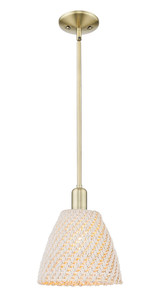 Natural Ballston Dome 1 Light Stem Mini Pendant 11.75 Inch by Innovations - 716-1S-NBD-9_P