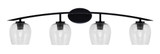 Kurve 4 Light Steel Vanity Light 10 Inch Tall by Toltec - 3724-MB-48