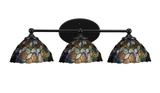 Capri 3 Light Art Glass Vanity Light 23.75 Inch Length by Toltec - 5913-7252375
