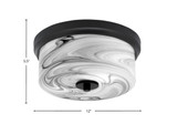 1 Light 5.5 Inch Tall Flush Mount by Toltec - 832-1255