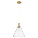 Berkshire Glass 1 Light Cord Hung Mini Pendant 13.83 Inch by Innovations - 716-1P-GBC-12