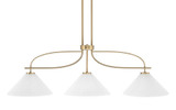 Cavella 3 Light Steel Medium Island Pendant 45 Inch Length by Toltec - 3936-NAB-2121