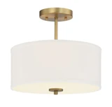 2 Light 13 Inch Wide Contemporary Semi Flush Mount by Meridian - M60008