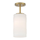 Leavenworth 1 Light 6 Inch Wide Semi Flush Mount by Designers Fountain - D257M-SF-MB
