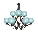 Zilo 9 Light Up Chandelier 27.75 Inch Tall and 30.5 Inch Wide by Toltec - 569-46-0