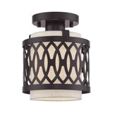 Vistaview 1 Light 7.25 Inch Wide Semi Flush Mount by Livex - 53431