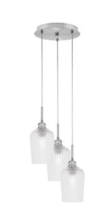 Array 3 Light Small Pendant 13.5 Inch Tall by Toltec - 1816-BN-10