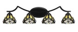 Zilo 4 Light Vanity Light 33.25 Inch Length by Toltec - 554-3325-9-875