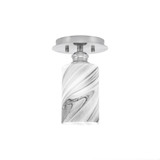 Edge 1 Light 8 Inch Length Steel Semi Flush Mount by Toltec - 1160-6-8.5-1