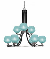 Paramount 9 Light Up Chandelier 27.25 Inch Tall X 31.5 Inch Wide by Toltec - 3409-MBBN-4622