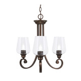 Curl 3 Light Small Chandelier by Toltec - 253-BRZ-210