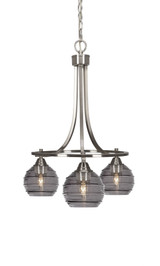 Paramount 3 Light Small Chandelier by Toltec 3413-BN-5110 - 3413-BN-5110