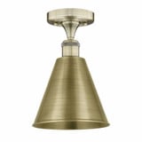 Edison Cone 1 Light 8 Inch Wide Semi Flush Mount by Innovations - 616-1F-MBC-8
