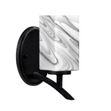Kurve 1 Light Square Glass Wall Sconce 8.25 Inch Tall by Toltec - 3721-54