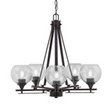 Uptowne 5 Light Medium Chandelier by Toltec 325-DG-500 - 325-DG-500