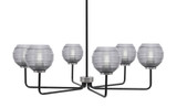 Sandia 6 Light Chandelier 10.5 Inch Tall and 36 Inch Wide by Toltec - 6206-105-36