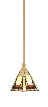 1 Light Stem Hung Small Pendant 7 Inch Tall by Toltec - 23-BC-302
