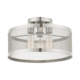 Industro 3 Light 15 Inch Wide Semi Flush Mount by Livex - 46218