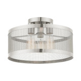 Industro 3 Light 15 Inch Wide Semi Flush Mount by Livex - 46218