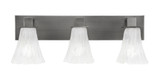 Apollo 3 Light Crystal Glass Vanity Light 23.5 Inch Length by Toltec - 583--85-235
