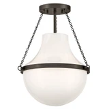 Collins 12W 1 LED Medium Semi Flush Mount 18.25 Inch Tall by Hinkley - 46891