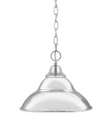 1 Light Medium Chain Hung Pendant 10.5 Inch Tall by Toltec - 10-42