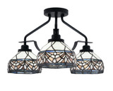 Odyssey 3 Light 17.5 Inch Wide Semi Flush Mount by Toltec - 2607-MB-9355