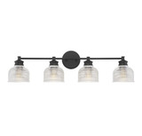 4 Light Mid Century Modern Vanity Light 32 Inch Wide by Meridian - M80036