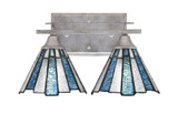 Uptowne 2 Light Vanity Light 14.5 Inch Wide by Toltec - 132-145-85-145