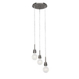 Edge 3 Light Medium Cluster Pendant 14.75 Inch Wide by Toltec - 1173-1475-1175-