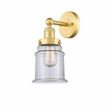 Canton 1 Light Brass Wall Sconce 12.75 Inch Tall by Innovations - 616-1W-G18