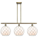 Farmhouse Rope 3 Light Oversized Island Pendant 36 Inch Wide by Innovations - 516-3I-G12-10R