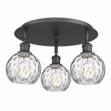 Athens Water Glass 3 Light 17.63 Inch Wide Flush Mount by Innovations - 516-3C-G1215-6