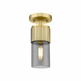 Bolivar 1 Light Steel 4 Inch Wide Flush Mount by Innovations - 428-1F-G428-7