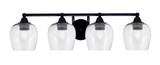 Paramount 4 Light Steel Vanity Light 31.25 Inch Length by Toltec - 3424-8-48