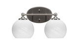 Capri 2 Light Vanity Light 14.75 Inch Length by Toltec - 5912-851475