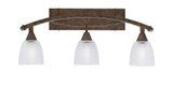 Bow 3 Light Vanity Light 26.75 Inch Length by Toltec - 173-1125-50